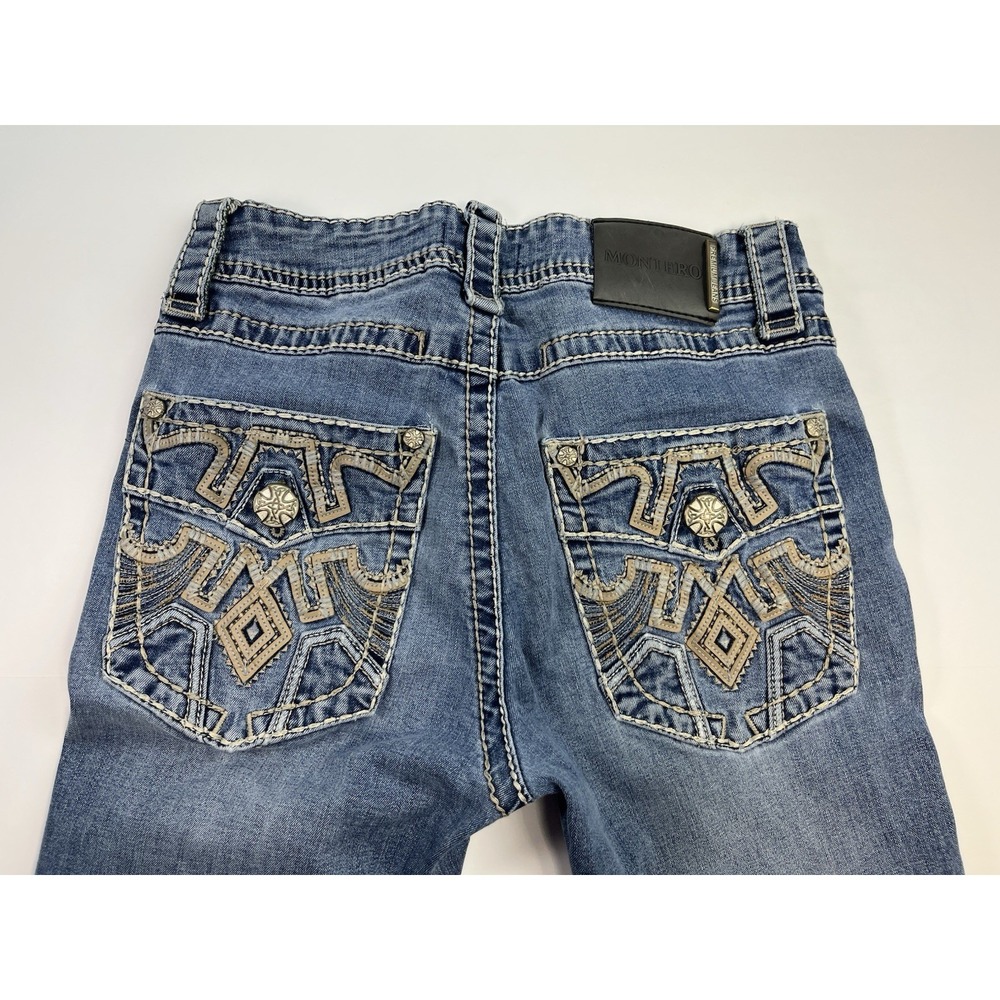 Montero Jeans Womens 28x30 Low Rise Straight Embroidered Western Y2K Rodeo